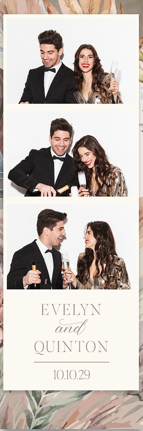 Traditional 2x6 three-up photo booth strip template
